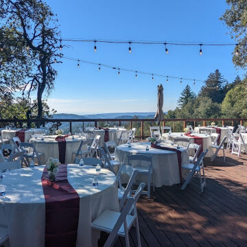 The redwood deck at Living Well USA