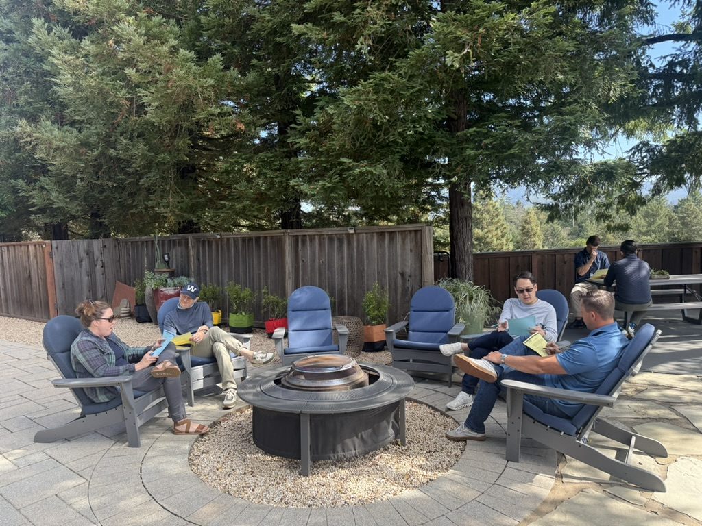 A fire pit circle during a 24-Hour Reset